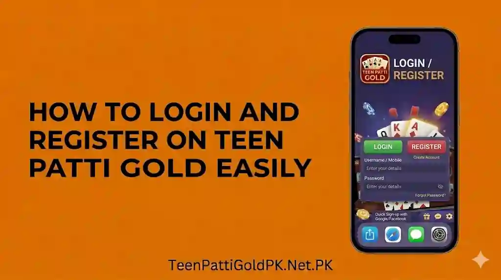 Login and Register on Teen Patti Gold